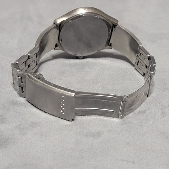 Fossil Big Tic Watch, Blue Face Steel Strap, JR-7860, Y2k, Untested - Picture 5 of 11